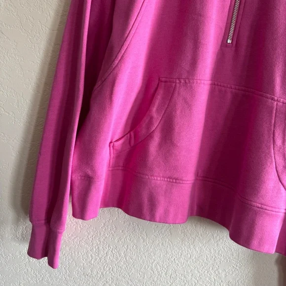 GAP | oversized half zip pullover sweatshirt hot pink | XL - Picture 4 of 6